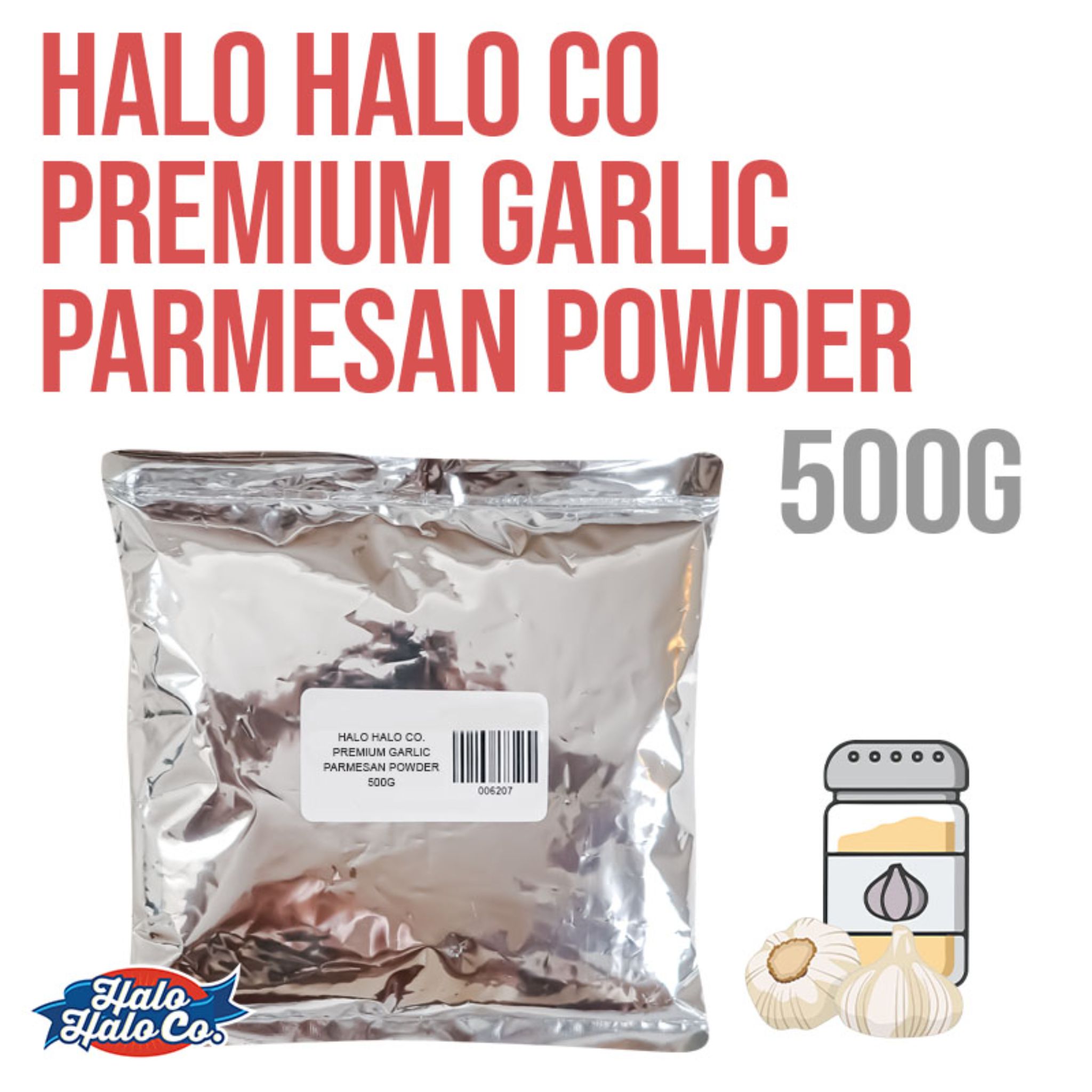Halo Halo Co. Premium Garlic Parmesan Powder 500 g